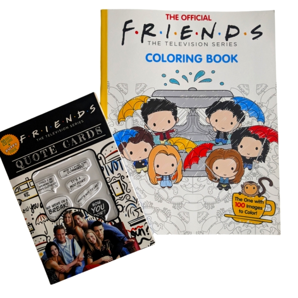 Friends TV Series Coloring Book Quote Cards